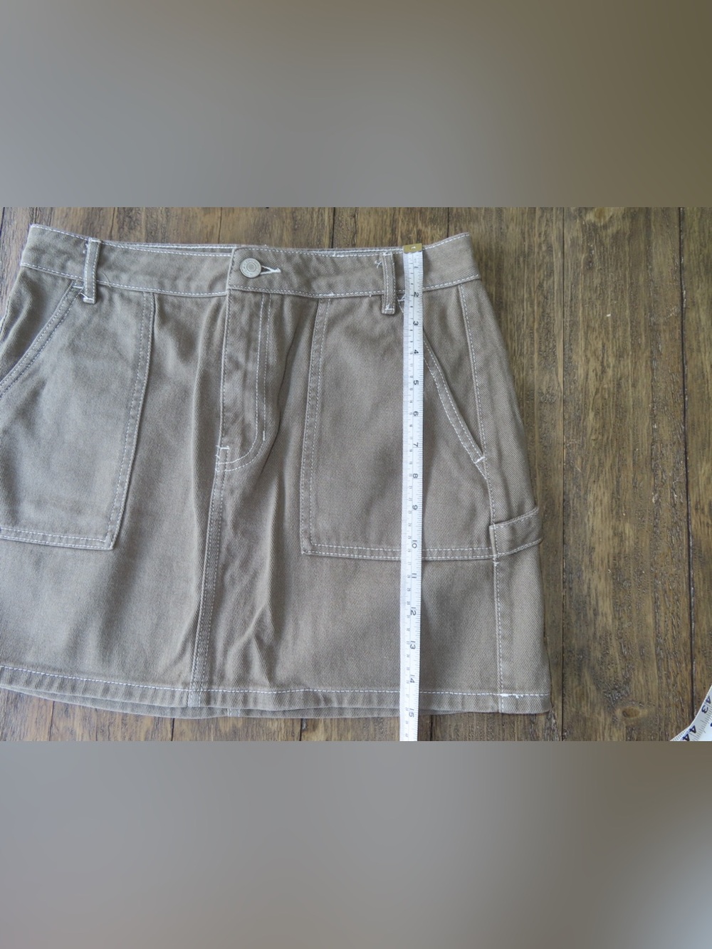 PacSun Olive Brown Utility Mini Skirt